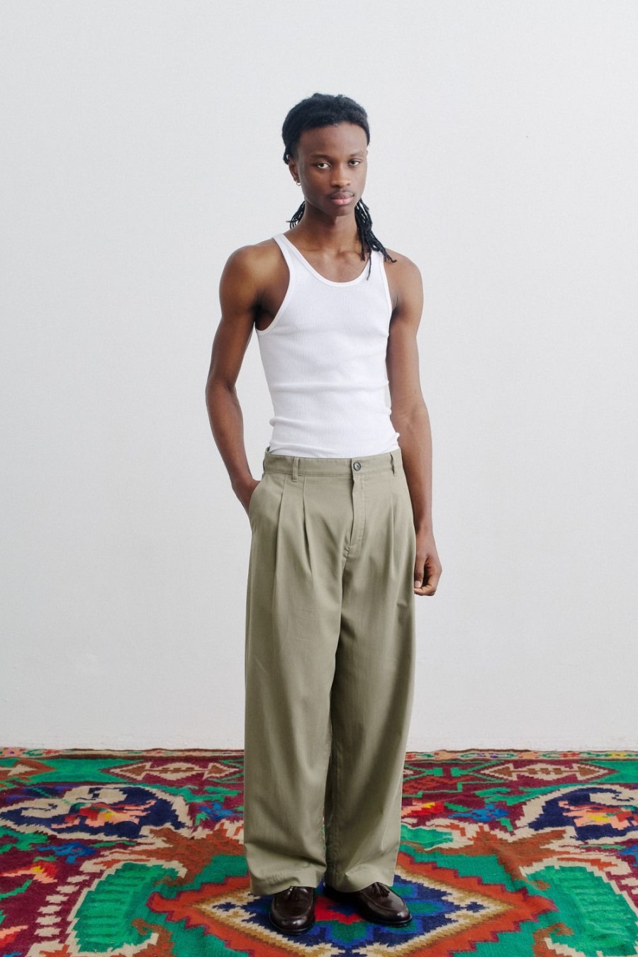 A Kind of Guise Flexible Wide Trousers