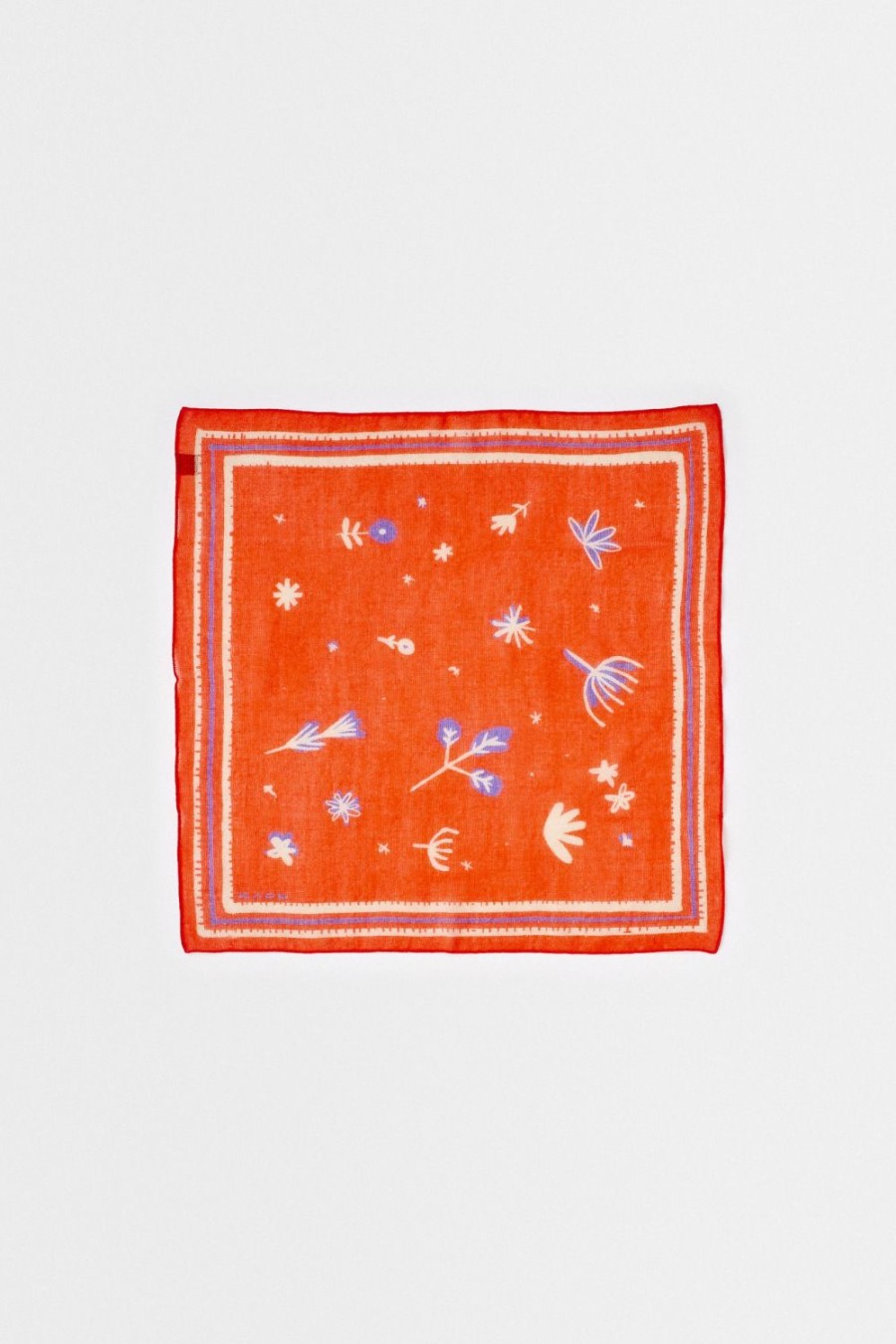 A Kind of Guise Budir Wool Bandana Orange Flower