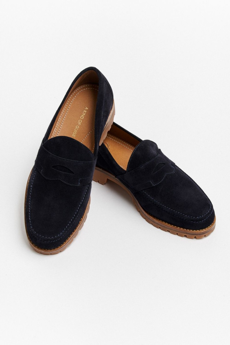 A Kind of Guise Bari Loafer Dark Azzurro